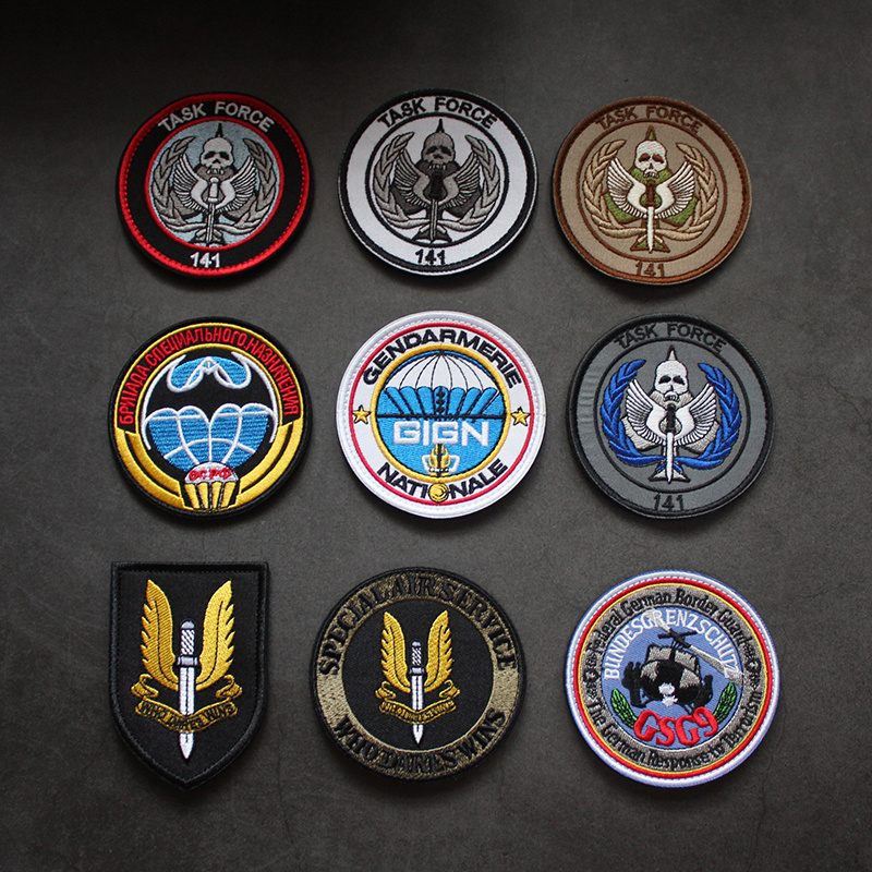 Miếng Vá Thêu 3D Hình Tròn Task Force 141 call of Duty Six SAS Secret Service Morale Armband Dùng Để Trang Trí Ba Lô / Huy Hiệu / Áo Khoác / Balo
