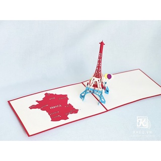 THIỆP 3D THÁP EIFFEL