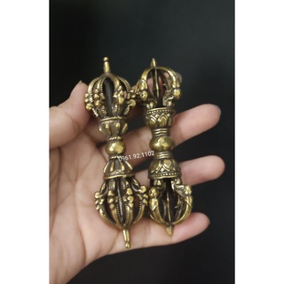 Pháp Khí Mật tông tây tạng Chày Kim Cang 9.5cm chày 16cmbán đồ đồng