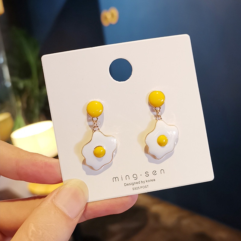 Bông Tai Bạc 925 Dáng Dài Hình Quả Trứng Kiểu Dáng Mới 2020