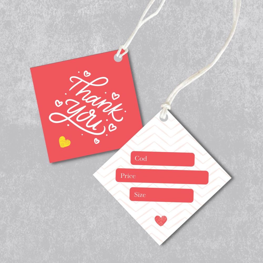 Mác giấy, tag quần áo combo 100 cái size 4.5x4.5cm