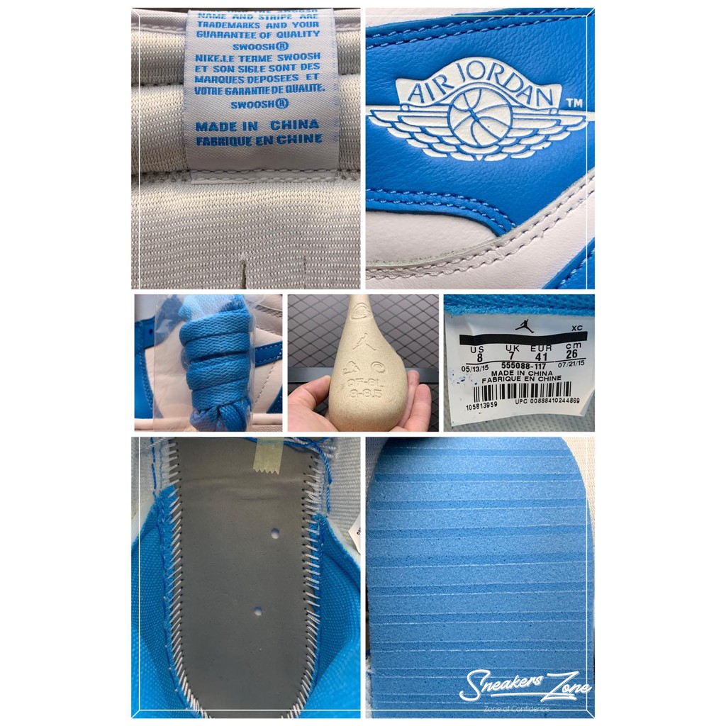 (FREESHIP+HỘP+QUÀ) Giày thể thao AIR JORDAN 1 Retro High UNC xanh trắng cổ cao cực đẹp cho nam và nữ !!! . : : : : : L | BigBuy360 - bigbuy360.vn