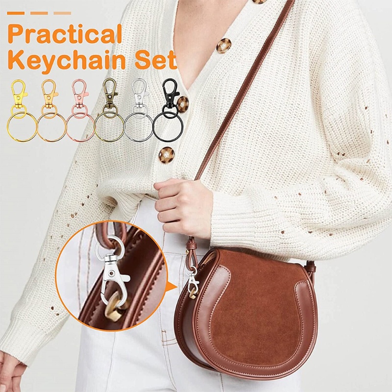 Set 120 Móc Khóa Dây Xoay Được Bằng Hợp Kim Cho Ví / Móc Khóa