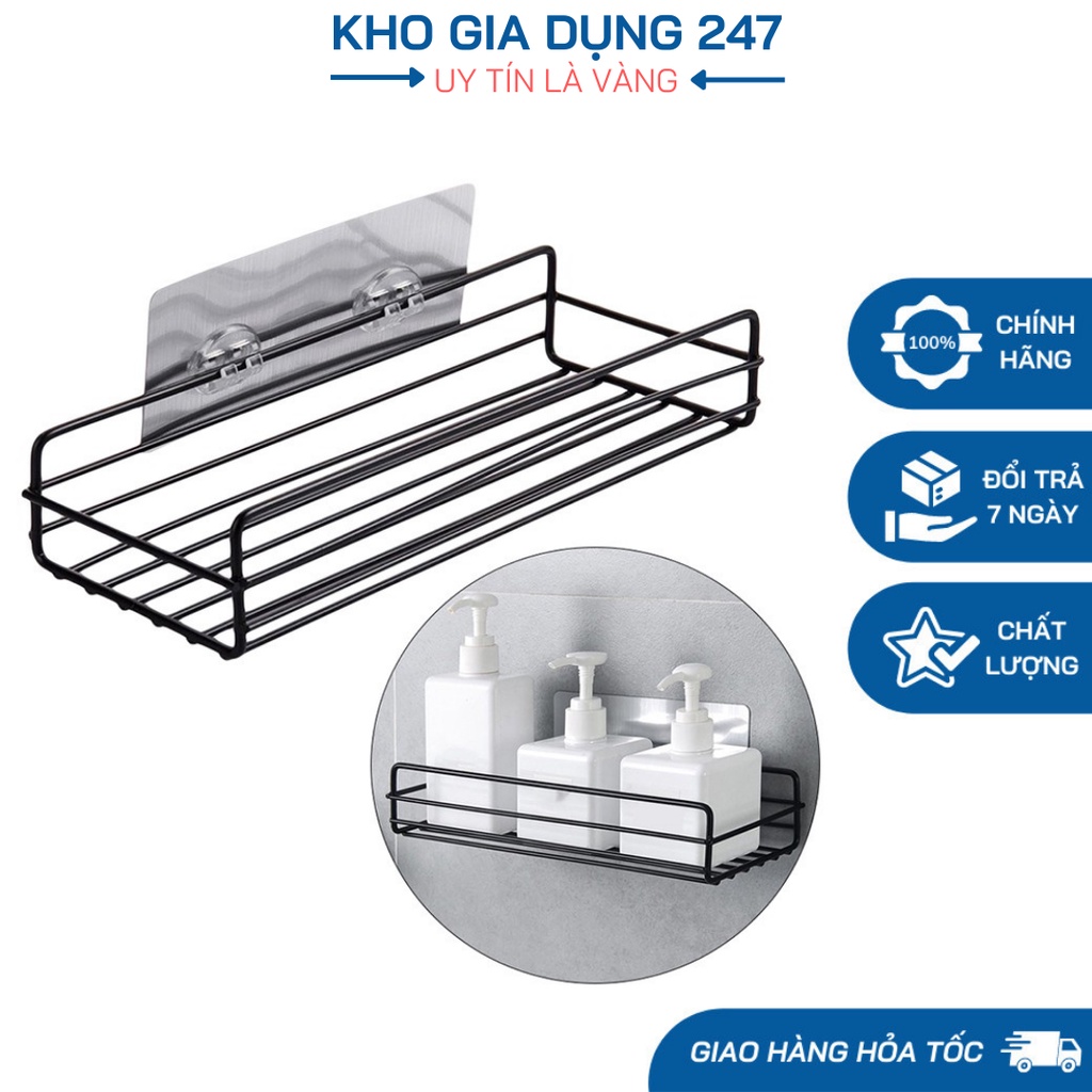 Kệ Dán Tường Nhà Bếp, Nhà Tắm Khung Thép Chịu Lực, Thiết Kế Thông Minh Thoáng Nước, Đa Năng, Tiện Dụng