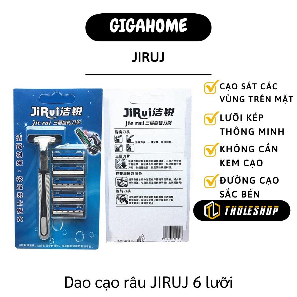 Dao Cạo Râu GIGAHOME Bộ Cạo Râu Kèm 5 Lưỡi Dao Kép Thông Minh, Thay Đầu Tiện Lợi, Sắc Bén 5242