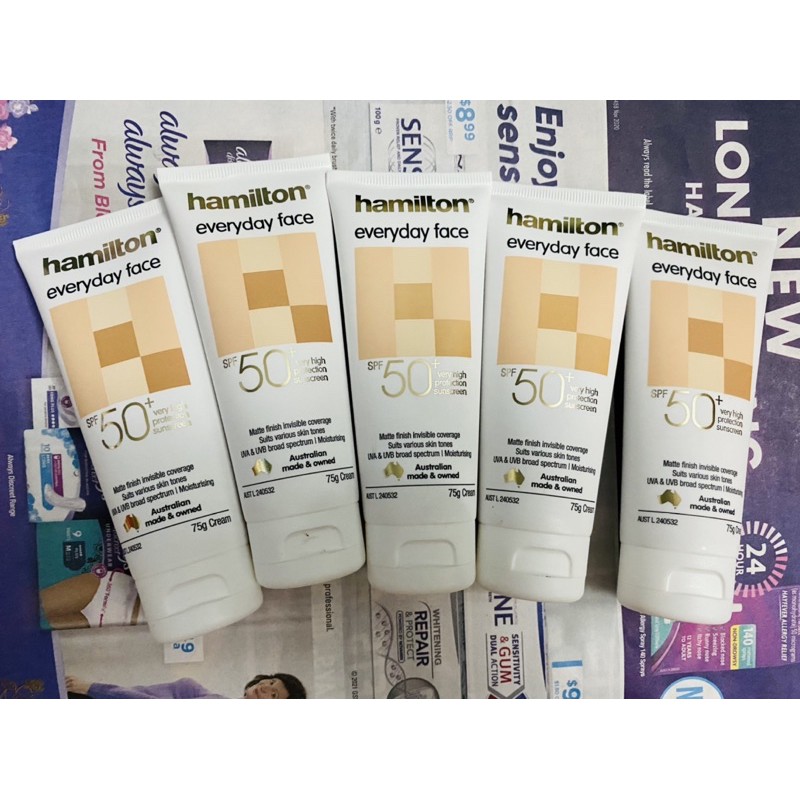 ☀️ Kem chống nắng cho da mặt Hamilton Spf 50+ 75gr hàng Úc