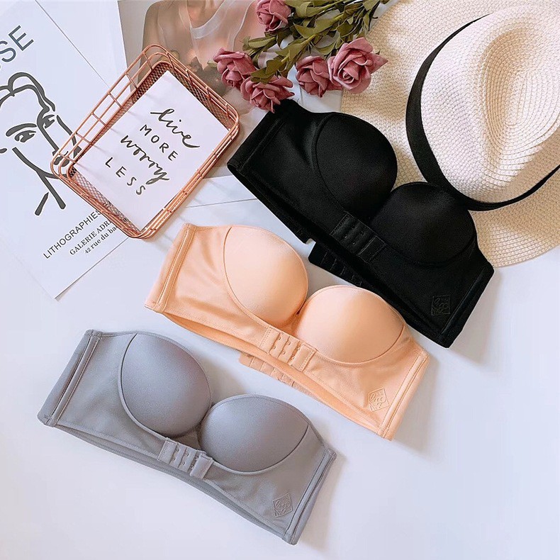 💕HÀNG LOẠI 1💕 Áo Lót Chống Tụt [ FREESHIP] Áo Lót Không Dây Cup Ngực Cài Trước Nâng Đẩy Ngực | BigBuy360 - bigbuy360.vn
