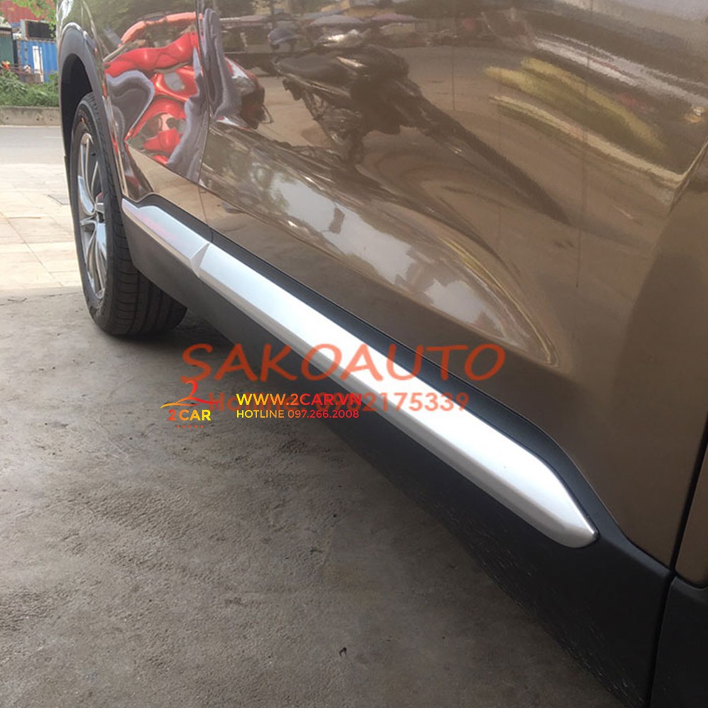 Nẹp Sườn Xe Hyundai Santafe 2019-2021 mạ crom cao cấp