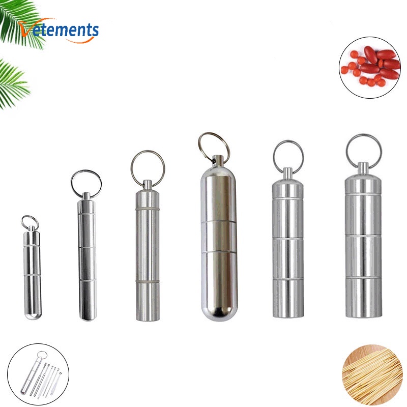 Hộp Đựng Tăm Xỉa Răng Bằng Hợp Kim Nhôm Nhiều Kích Thước Nhỏ Gọn Chống Thấm Nước