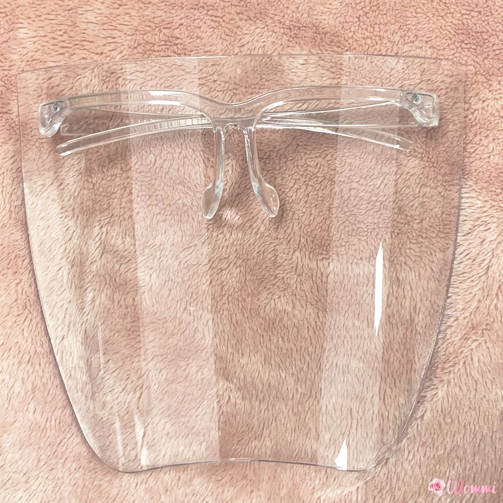 Mặt nạ bảo hộ chống giọt bắn/chống sương mù/chống bụi bẩn và gió bằng nhựa trong suốt tích hợp kính đeo tiện lợi