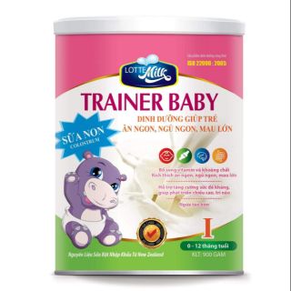 Sữa TRAINER BABY I dành cho trẻ 0-12tháng tuổi, tăng đề kháng tăng cân hộp 900g