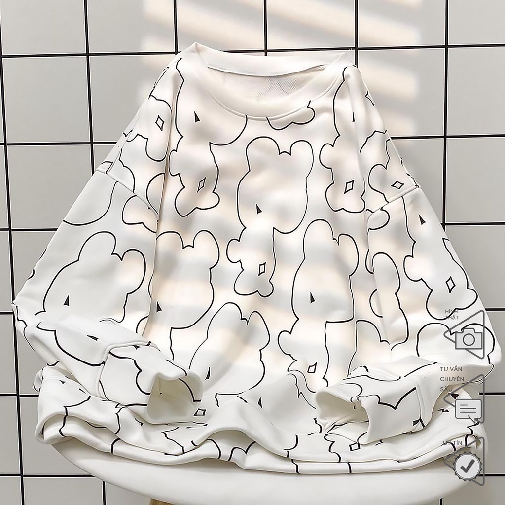 Áo Sweater Bear form rộng phù hợp cả nam và nữ