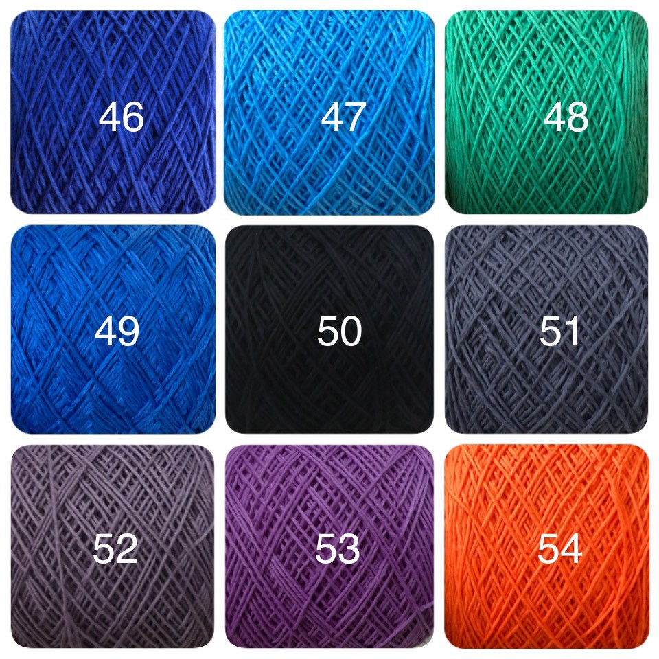 Sợi cotton vietnam 1mm 100gr bền chắc ít xù ít nhão - Màu 1- Màu 50