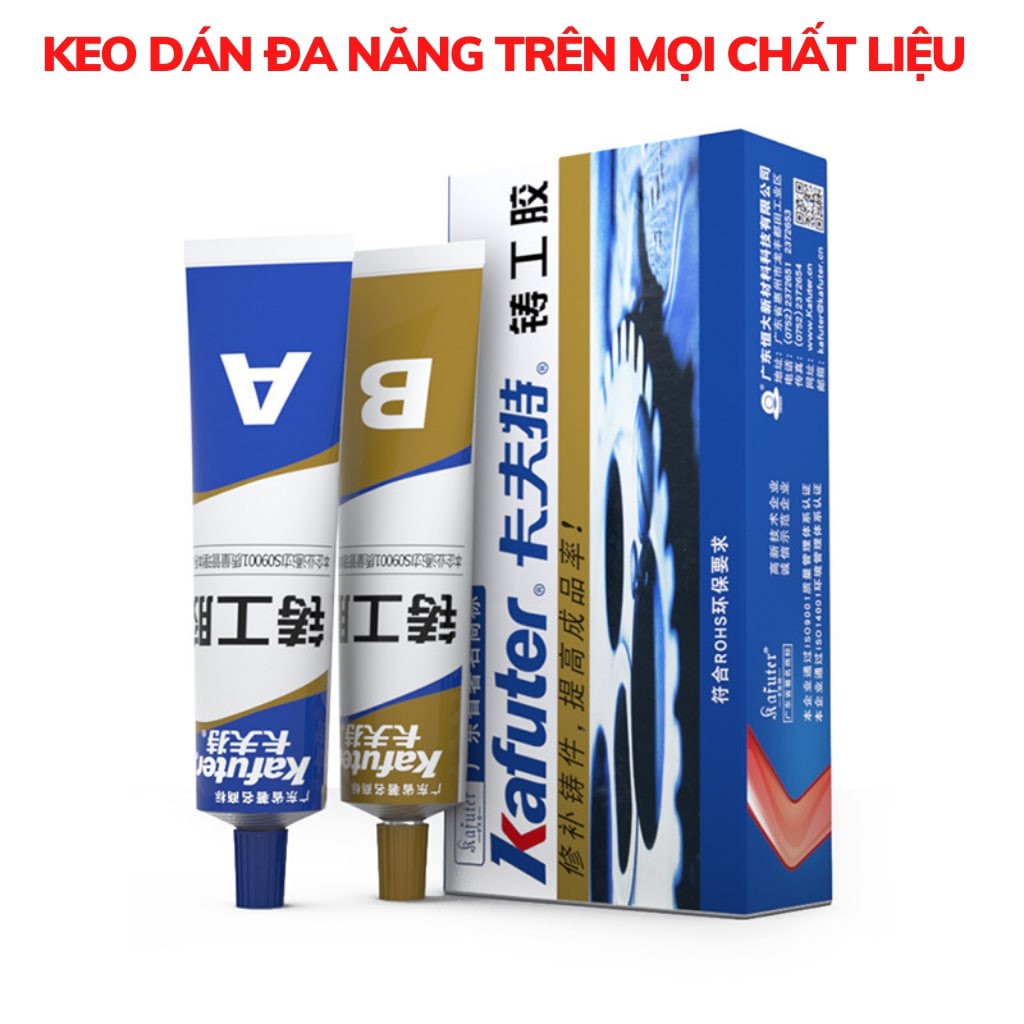 Bộ 2 tuýp kem hàn gắn AB siêu chắc, dán đa năng trên mọi vật dụng trọng lượng 100gr.