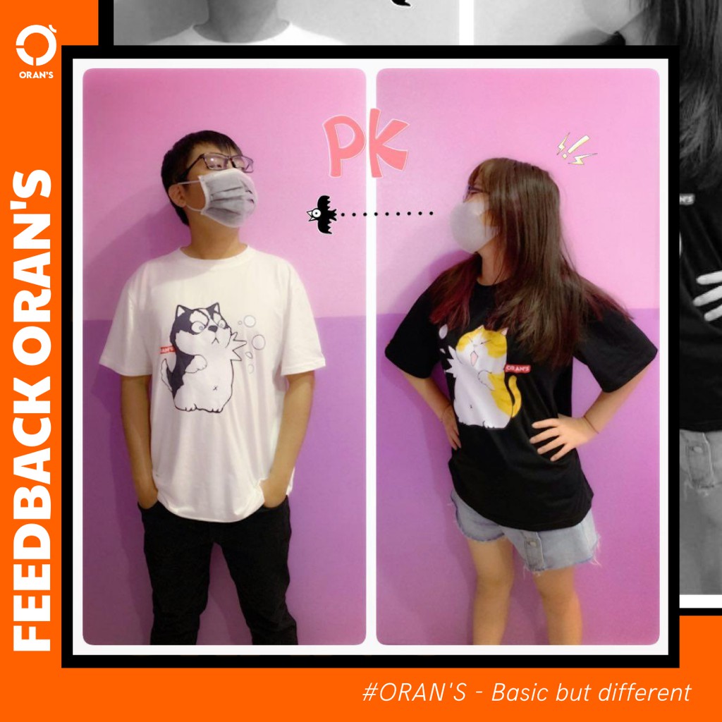 Áo thun Couple Tee phông trơn nam nữ tay lỡ Oversize chất COTTON 100% siêu thấm hút mồ hôi, FULLBOX ORANS - ORAN'S TEE | BigBuy360 - bigbuy360.vn