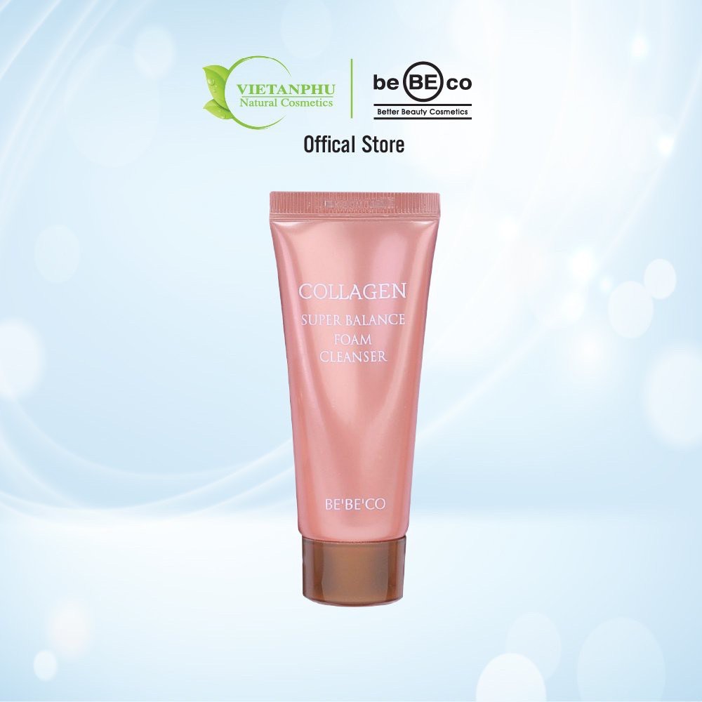 Sữa rửa mặt bổ sung Collagen BEBECO Hàn Quốc COLLAGEN SUPER BALANCE FOAM CLEANSER 150ml