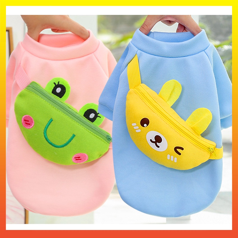 Áo Sweater Giữ Ấm Mùa Đông Có Túi Đeo Chéo Dành Cho Thú Cưng