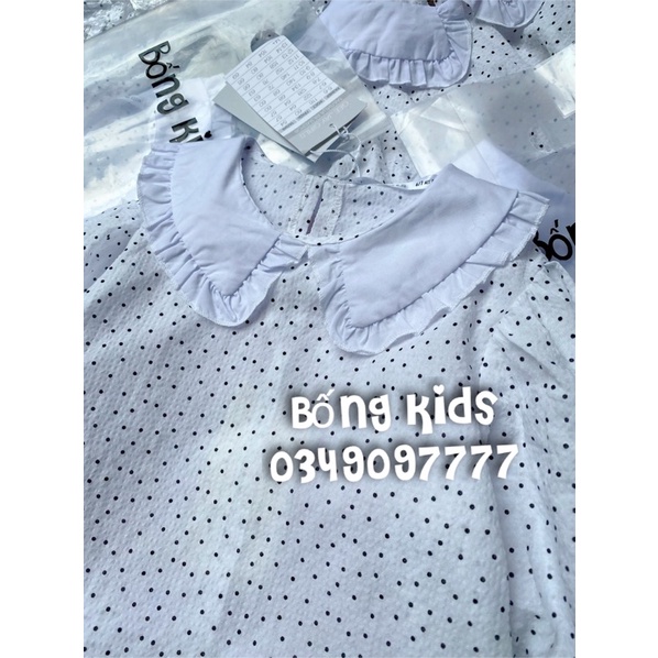 Áo Sơ Mi Bé Gái Cổ Bèo Nhún GJ