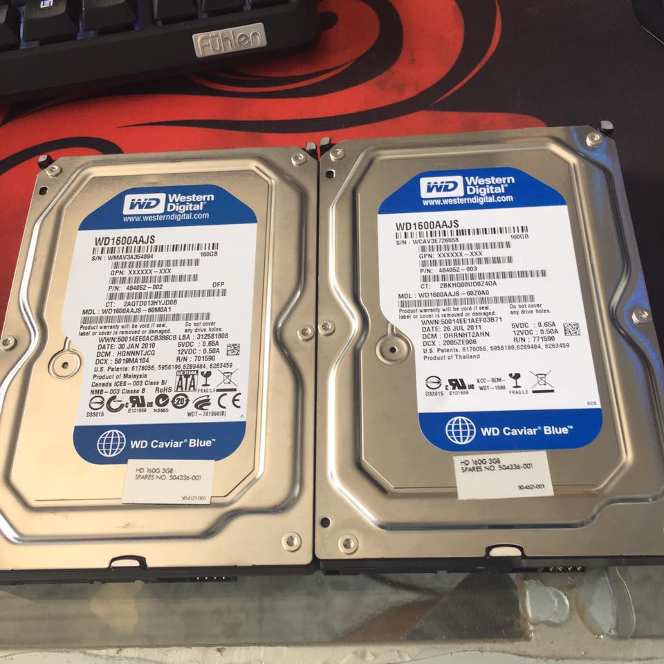 Ổ cứng 160GB WD sata 2 + hàng tháo máy bộ like new