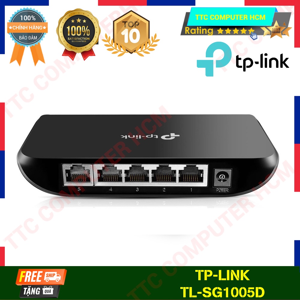 TP-LINK TL-SG1005D | TL-SG1005D - Switch Để Bàn 5-Cổng Gigabit - HÀNG CHÍNH HÃNG TTC COPUTER HCM