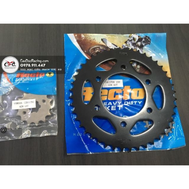 Bộ nhông đĩa Recto cao cấp loại 44T-14 hàng nhập mới Thái Lan cho Ex150