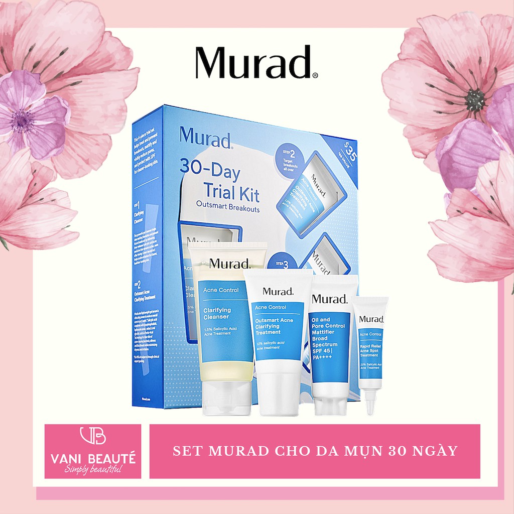 Bộ sản phẩm giảm mụn Murad 30 ngày 30-Day Acne Kit