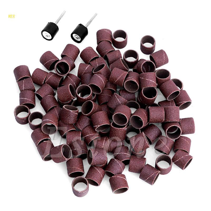 Set 100 Giấy Nhám 1 / 2 &quot;Kèm 2 Trục Quay Dành Cho Máy Khoan Cầm Tay