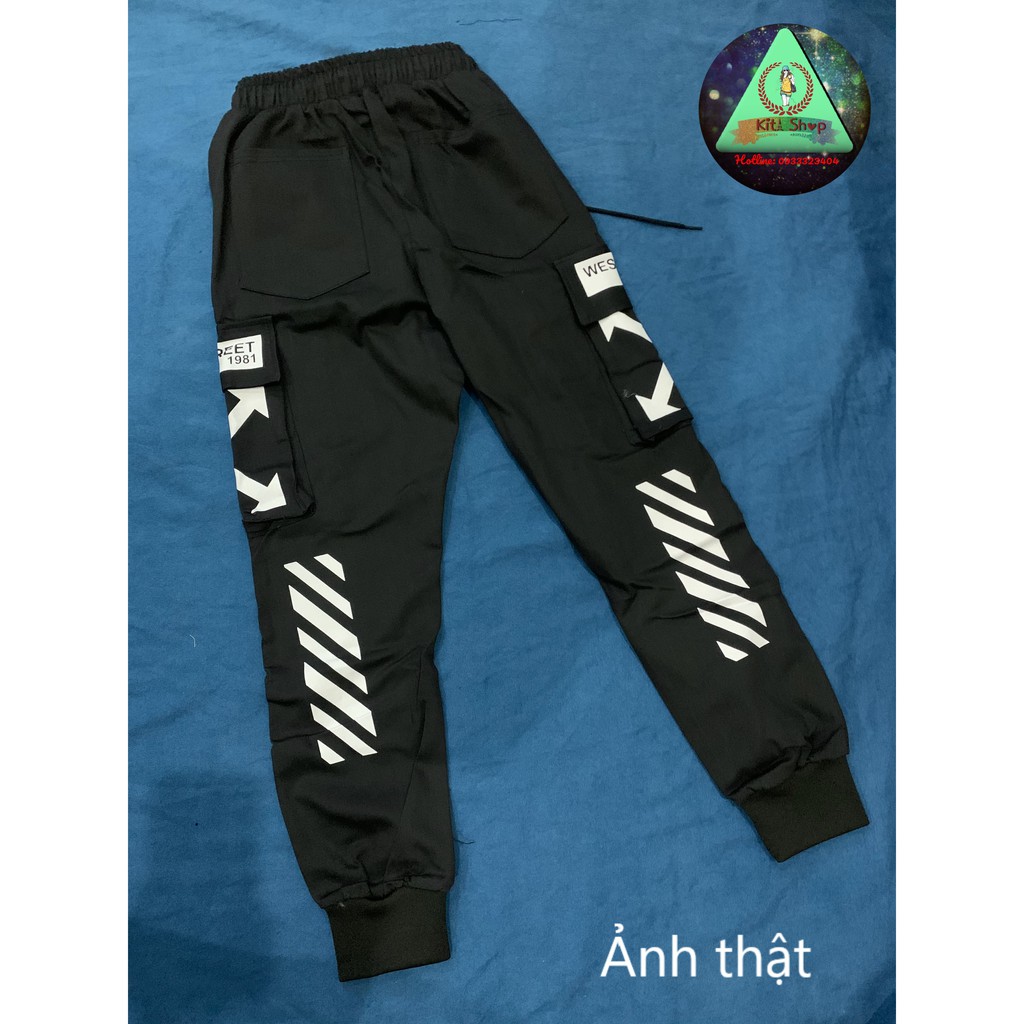 Quần JOGGER NAM NỮ 👖FREESHIP👖 Quần Túi Hộp Ulzzang sành điệu KITA UNISEX - SỌC X [Voucher 10%-20% đến 40k]