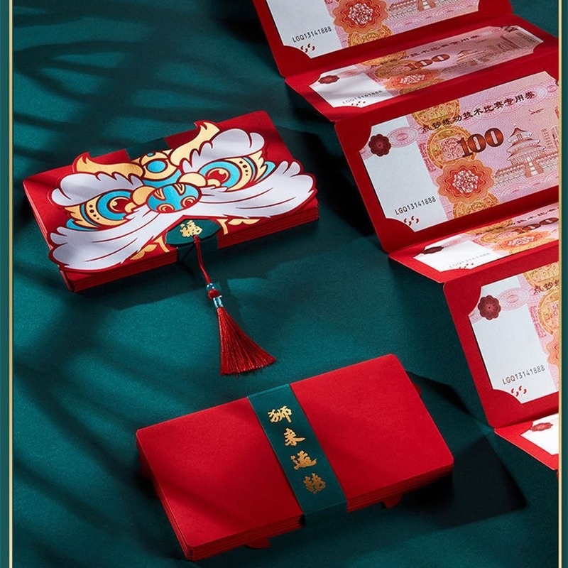 2022 Creative Ang Pao Foldable Red Envelope New Year Angpaw
