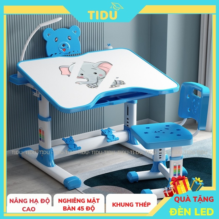 bộ bàn học chống gù chống cận Tidu A6 Bàn ghế học sinh thông minh kích thước 50x70cm