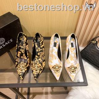 ☽✎☒ Giày Da Gót Vừa Phong Cách Vintage Thời Trang Cho Nữ