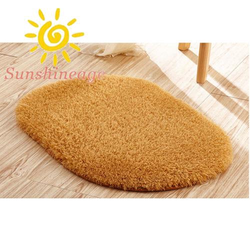 1 Thảm Lông Hình Oval Lót Sàn Phòng Tắm Phòng Ngủ Chống Trượt