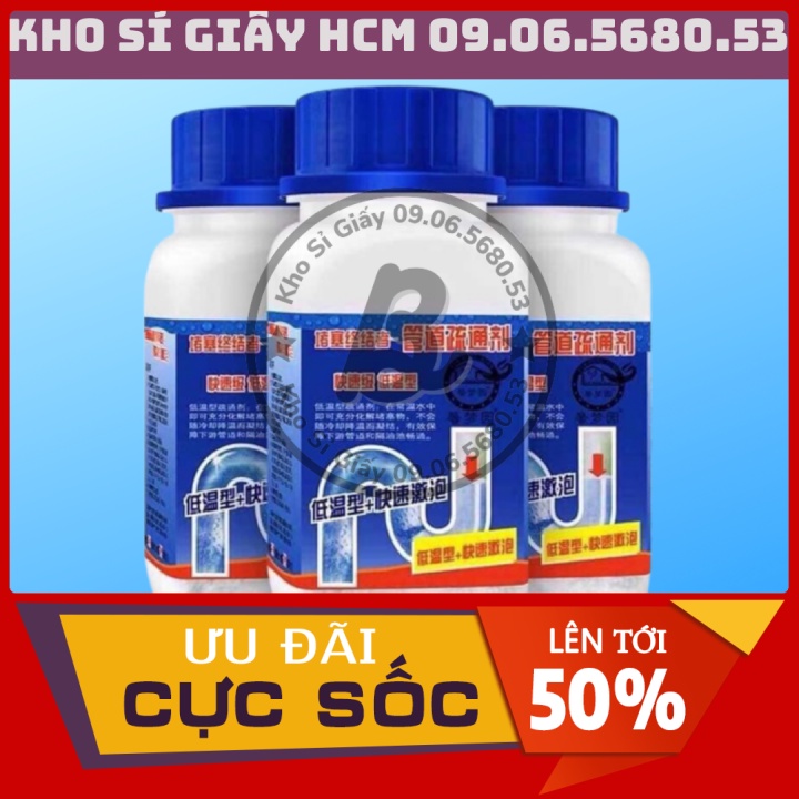 Bột thông cống FASTPRO cực mạnh, thông tắc bồn cầu ống thoát nước thần kỳ | KHO Q6 HCM