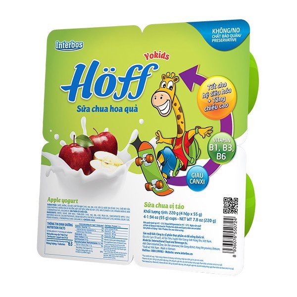 Sữa Chua trẻ em HOFF 4 hộp x 55g ( đủ vị )