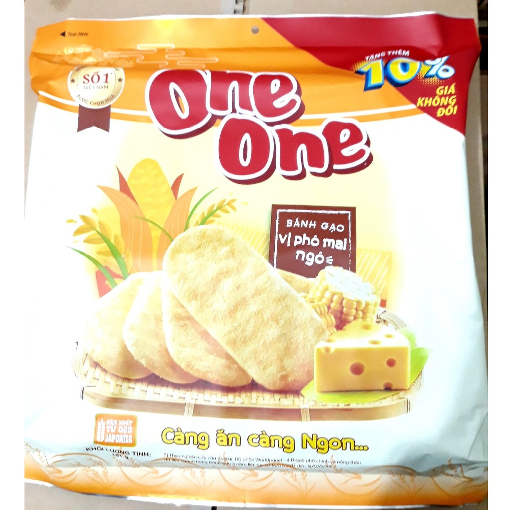 Bánh Gạo One One Vị Phô Mai Ngô Gói 181g