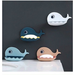 HÀNG SẴN GIAO NGAY - Khay đựng xà bông dán tường hình cá voi CUTE