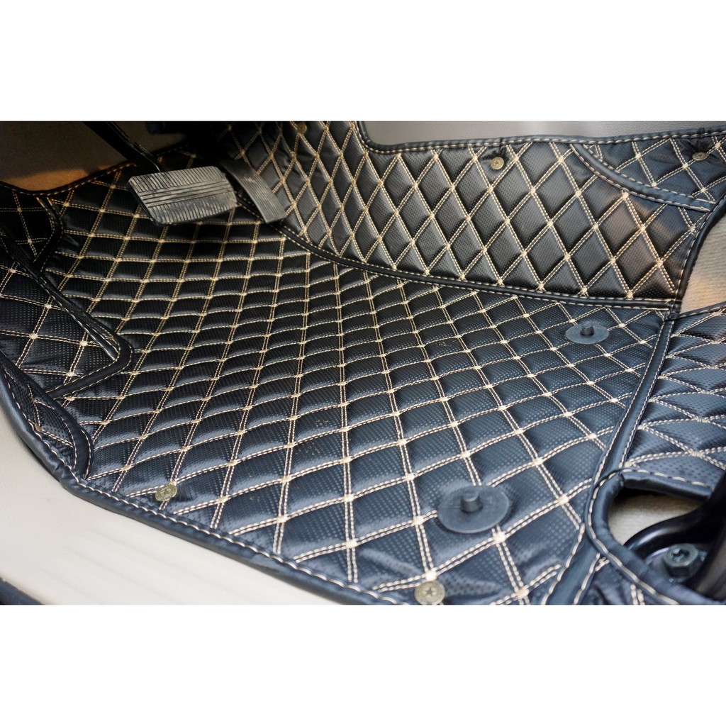Thảm lót sàn ô tô da cacbon cao cấp cho Nissan Navara