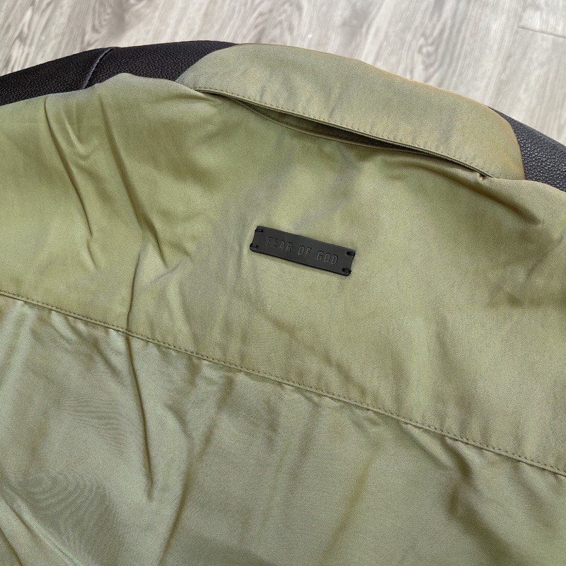Áo Sơ Mi FEAR OF GOD FOG Short Sleeve Nylon Shirt Green Iridescent