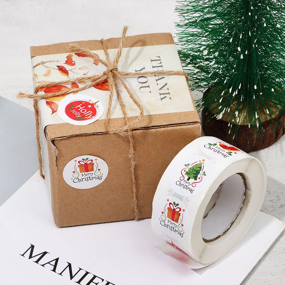 Cuộn 500 Nhãn Dán Trang Trí Quà Tặng Giáng Sinh