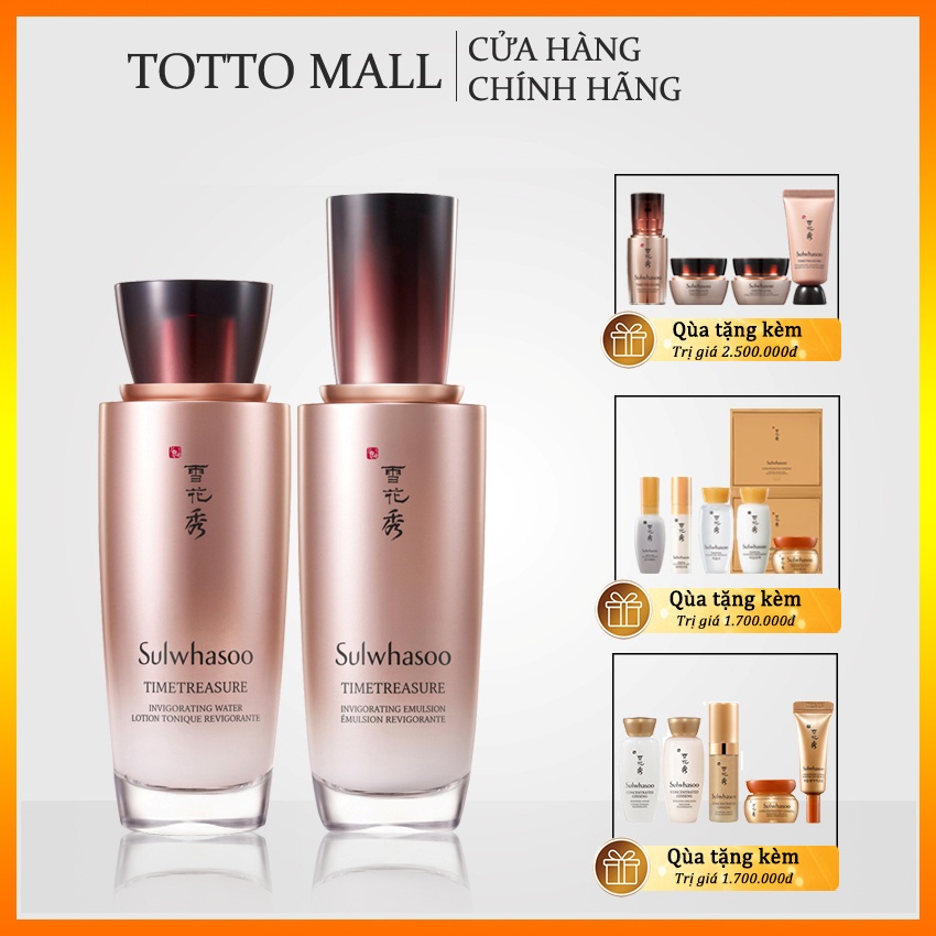 [ Có bill ] Bộ Chống Lão Hóa Thông Đỏ Sulwhasoo Timetreasure Skincare Set (2 Items) - Bộ Thông Đỏ Sulwhasoo