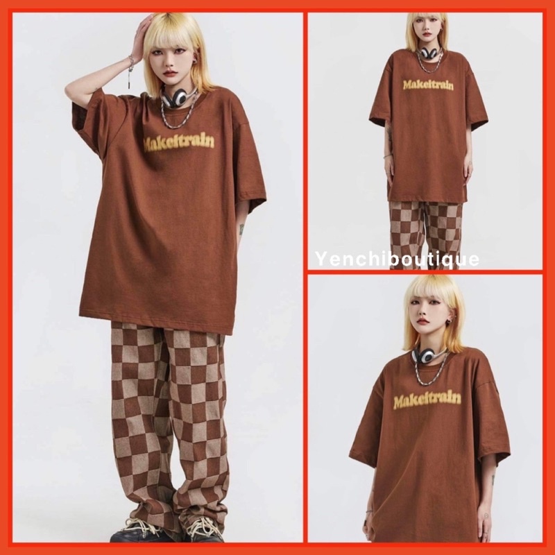 🌸 Bộ đồ quần culottes da cá kèm áo thun form rộng tay lỡ Ulzzang 🌸