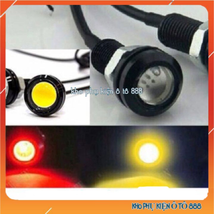 Bộ 2 đèn xi nhan nút áo cho xe máy ánh sáng trắng