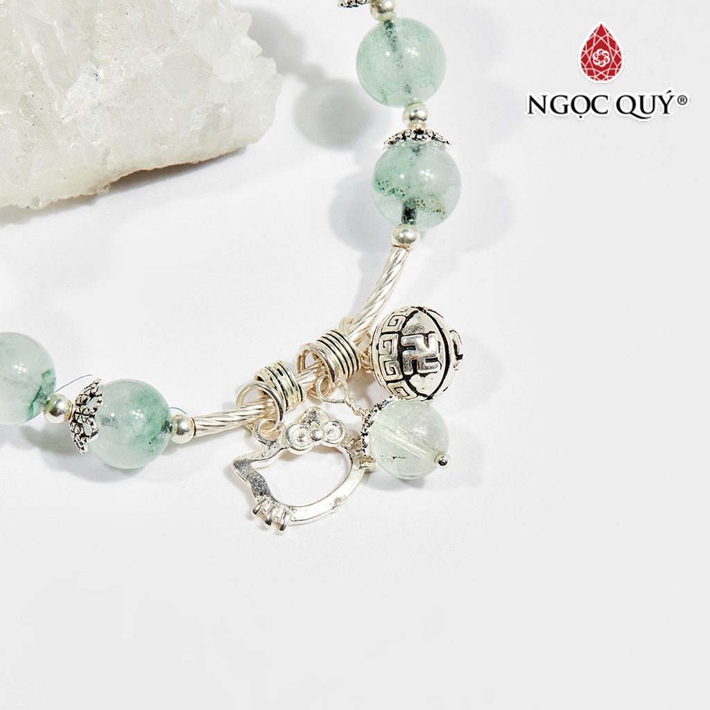 Vòng tay TA xanh charm cua - Ngọc Quý