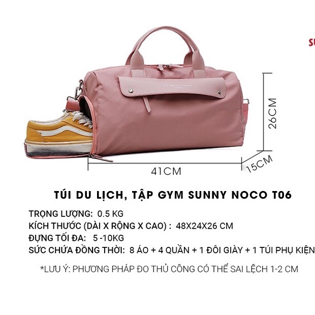 Túi du lịch thời trang SUNNYVALI Noco T06 (3 màu - 1 size)