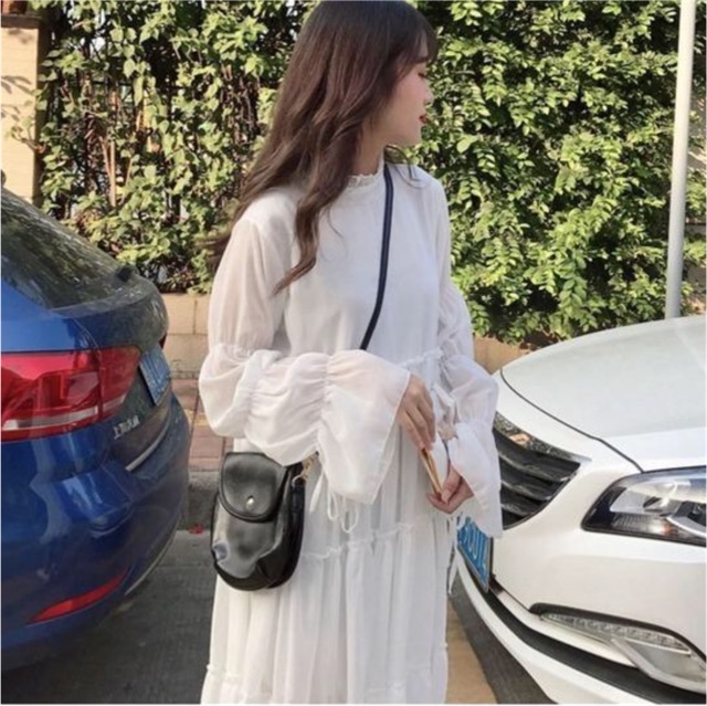 (Sẵn) VÁY BABYDOLL VOAN XẾP TẦNG / Đầm trắng dài công chúa ( có ảnh thật ) | BigBuy360 - bigbuy360.vn
