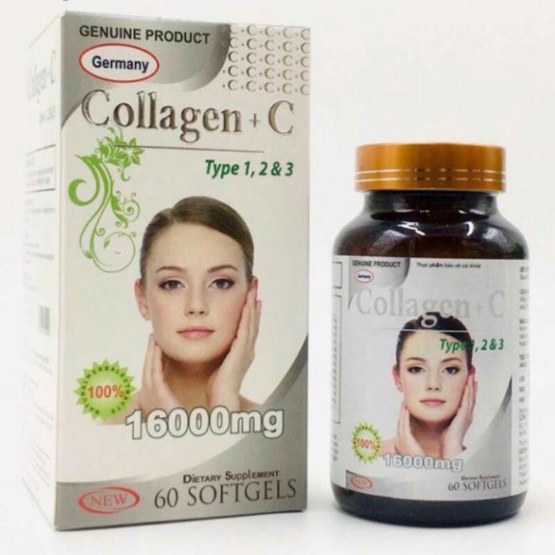 viên uống trắng da Germany collagen + C 1 hộp 60 viên
