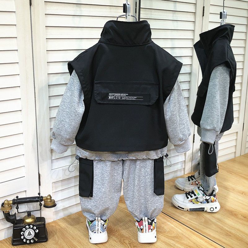 Bộ Đồ Thể Thao Thiết Kế Mới Năng Động Thời Trang Mùa Xuân Thu Dành Cho Bé Trai