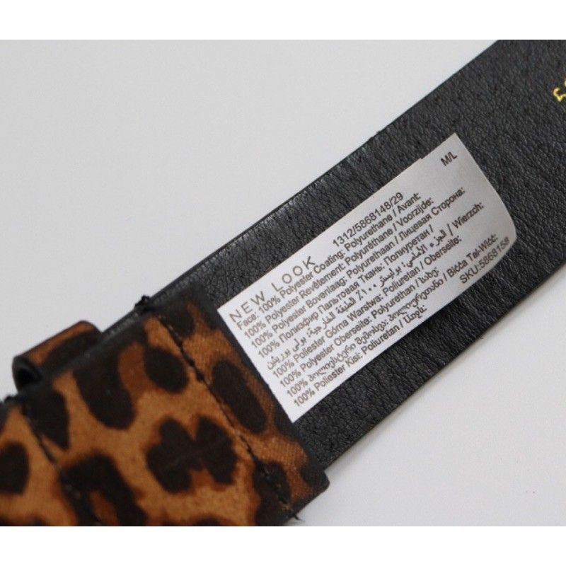 Dây nịt thắt lưng quần bản nhỏ vnxk New Look xuất khẩu dư xịn belt hoạ tiết da báo