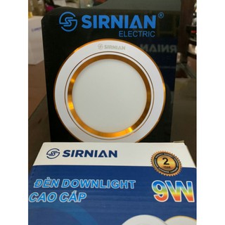 Đèn Led Downlight âm trần 9W 3 Màu Viền Vàng lỗ khoét phi 110 tăng phô rời tản nhiệt nhôm cao cấp BH 2 năm