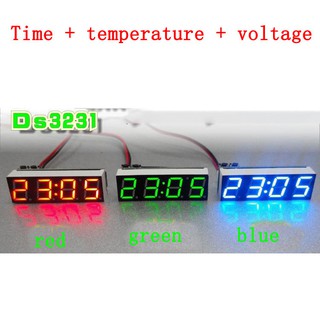 Đồng hồ thời gian thực - nhiệt độ - vôn kế